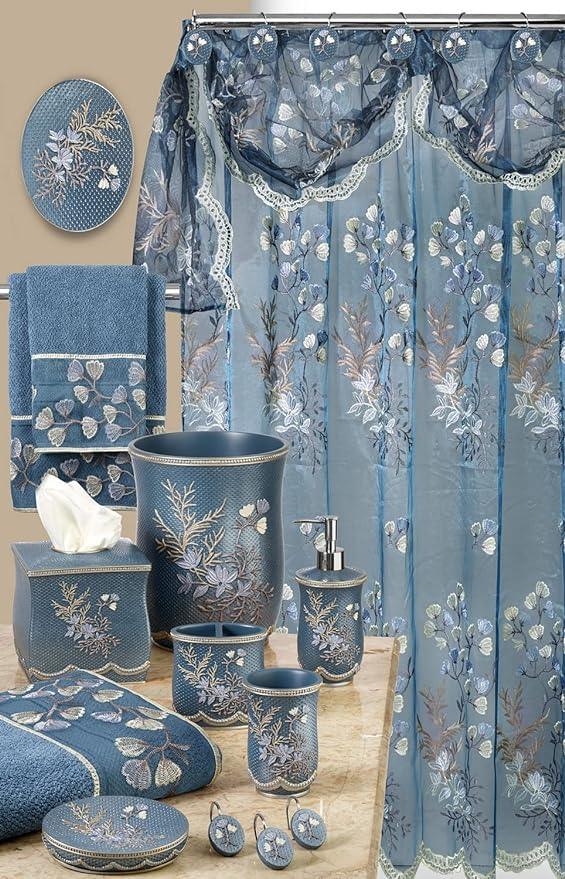 Zahari Home Capri Modern Bathroom Towel Set - 3 Piece Set, Bath Towel, Hand Towel and Wash Towel - Classic Luxury Contemporary Decor - Beautiful Bath Ensemble - Unique Royal Blue - ModernBath