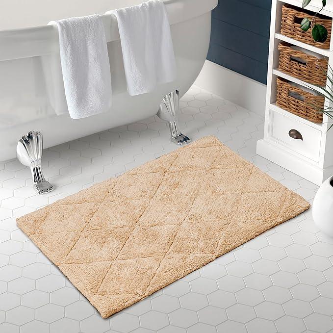 C23 Luxury Bathroom Rugs, Bath Mat - 20"x32" | 2200 GSM Tufted Cotton Bathroom Mat | Ultra-Absorbent Quick Dry, Heavyweight Non-Slip Bathmat | Thick Soft Plush Machine Washable Bath Rug - ModernBath