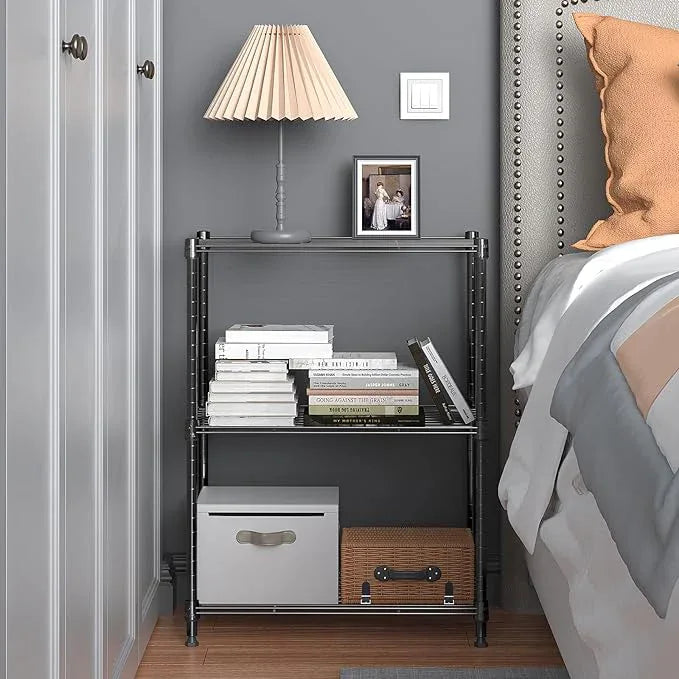 450 lbs Steel Storage Shelving 3-Tier Utility Shelving Unit Steel Organizer Wire Rack for Home,Kitchen,Office (11.8" D x 17.7" W x 26.3" H) | 450 lbs, for Home, Kitchen, Office - ModernBath