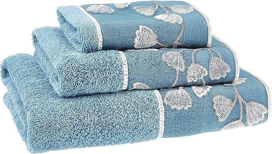 Zahari Home Capri Modern Bathroom Towel Set - 3 Piece Set, Bath Towel, Hand Towel and Wash Towel - Classic Luxury Contemporary Decor - Beautiful Bath Ensemble - Unique Royal Blue - ModernBath