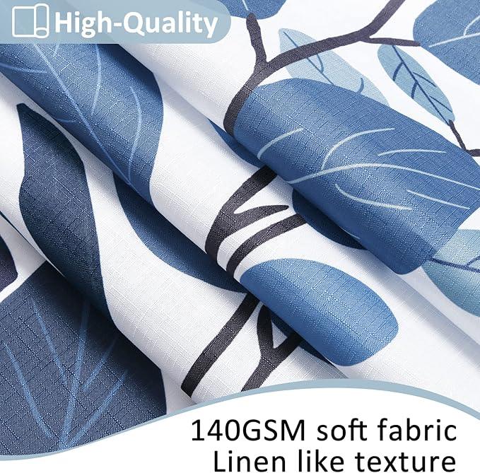 BOODII Blue Eucalyptus Shower Curtain for Bathroom Floral Watercolor Leaves Spring Shower Curtain Vines Botanical Natural Nature Vine Bathroom Decor 72x96 - ModernBath