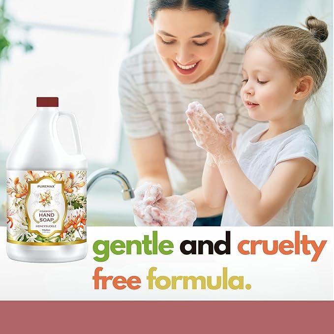 Puremax Foaming Hand Soap Refills made with Essential Oils | Honeysuckle | Gentle, Moisturizing | Made in USA | 128 Fl Oz (1 Gallon) - ModernBath