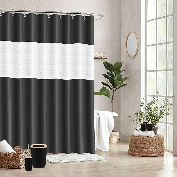 Bathroom Accessories Set,Black Bathroom Set,24 Pieces Bathroom Accessory Set with Shower Curtain,Trash Can for Bathroom Accessories Décor and Home Gifts - ModernBath