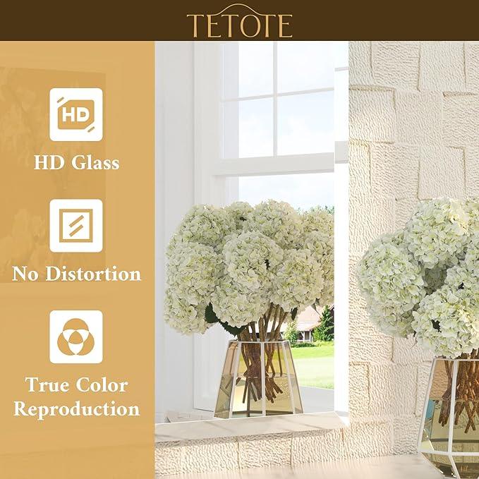 TETOTE 36" x 36" Rectangle Tempered Mirror with Frameless Beveled Edge for Vanity and Bathroom - ModernBath