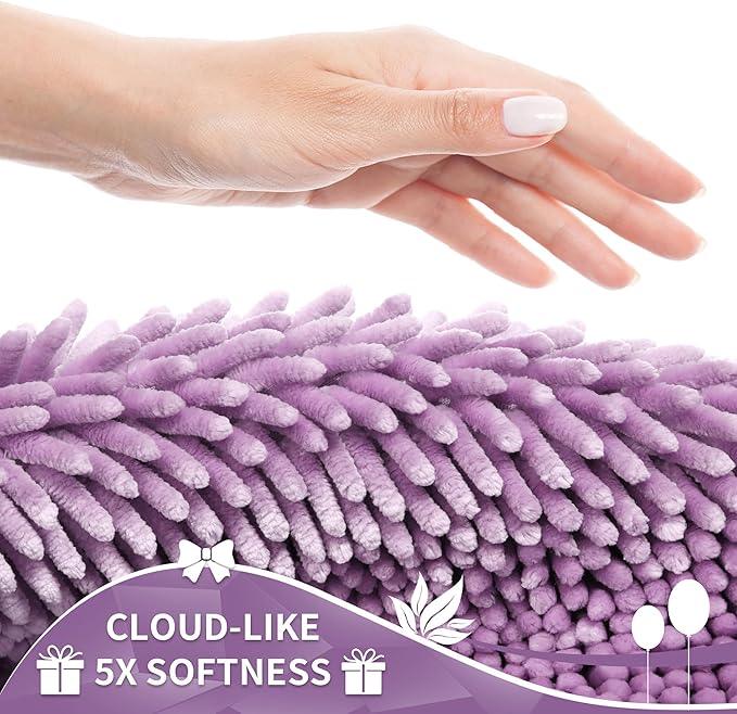 Yimobra Large Bathroom Rug Non Slip 36x24 Inch, Extra Thick Soft Absorbent Chenille Bath Mat, Machine Washable Quick Dry Bath Rugs for Bathroom Floor, Tub and Shower, Home Decor Accessories, Lilac - ModernBath