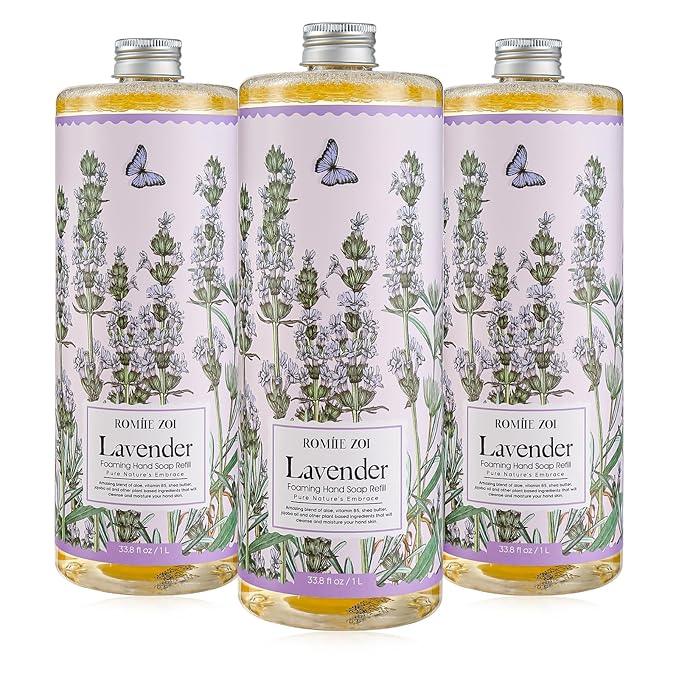 ROMIIE ZOI Foaming Hand Soap Refill, Lavender, Gentle & Moisturizing Formula, 1 L/ 33.8 FL OZ - ModernBath