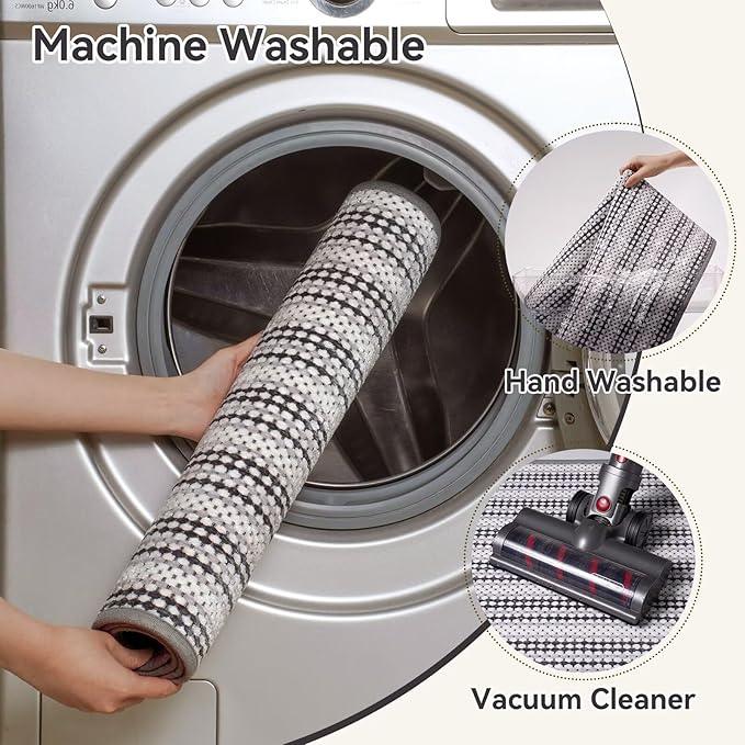 YDKGL Grey Washable Bath Mat,Ultra Thin Soft Bath Rugs,Rubber Bath Mats for Bathroom,Quick Dry,Non-Slip,Fit Under Door,Super Absorbent Chenille Bathroom Rugs Shower,Sink Floor 20x31 - ModernBath