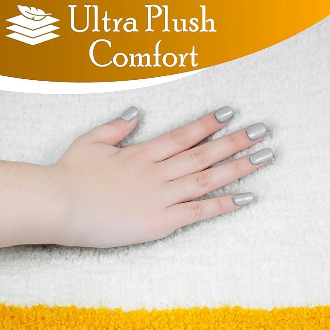 C23 Luxury Bathroom Rugs, Bath Mat - 20"x32" | 2200 GSM Tufted Cotton Bathroom Mat | Ultra-Absorbent Quick Dry, Heavyweight Non-Slip Bathmat | Thick Soft Plush Machine Washable Bath Rug - ModernBath