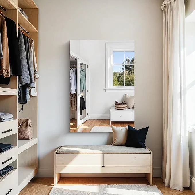 KOCUUY Frameless Mirror, 28"x40" Bathroom Mirror for Over Sink, Upgraded Shatterproof, Large Rectangle Unframed Mirror for Wall, Bathroom, Bedroom, Living Room, Entryway, Hang Horizontal/Vertical - ModernBath