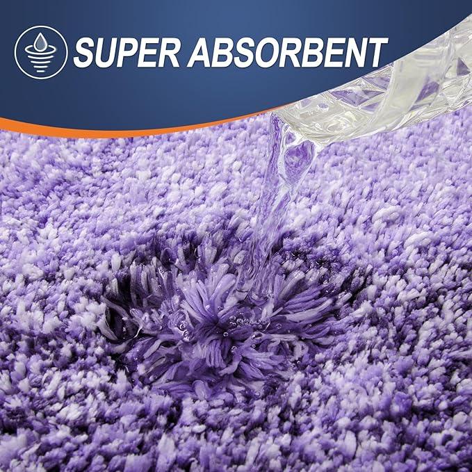 OLANLY Bathroom Runner Rugs 44x24, Extra Soft Absorbent Microfiber Bath Rugs, Rubber Backing, Quick Dry, Machine Washable Bath Mats for Bathroom Floor, Tub and Shower, Home Decor Accessories, Violet - ModernBath