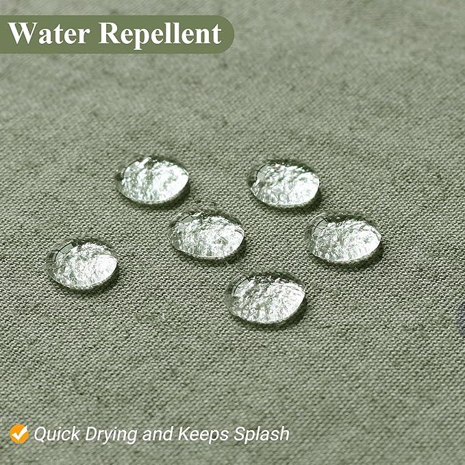Naturoom Long Shower Curtain 90 inches Long, Linen Rustic Weighted Fabric Shower Curtain Set with Hooks, Bohemian Country Thick Bath Curtains for Bathroom,72x90,Sage Green - ModernBath