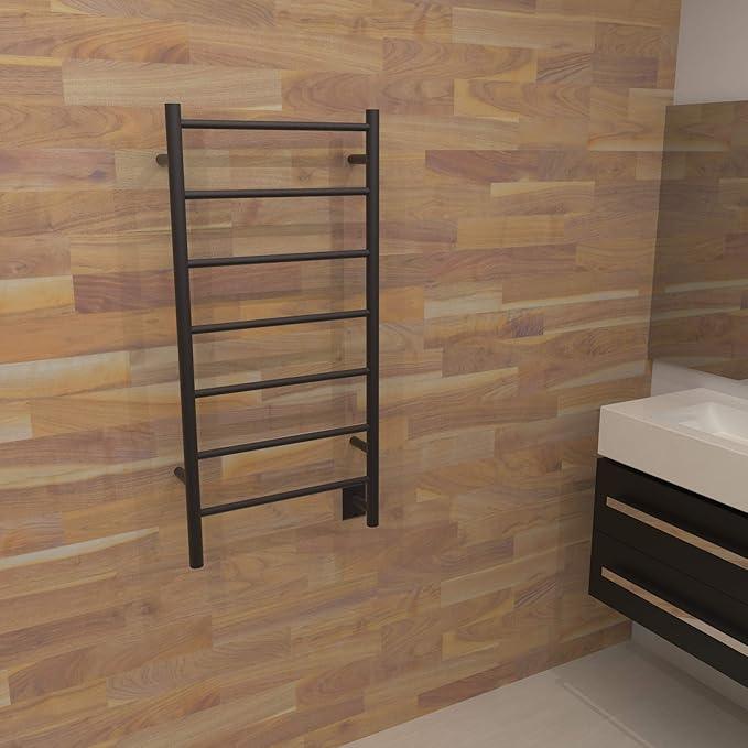 Amba Jeeves FSO Model F-Straight 7-Bar Hardwired Towel Warmer in Oil Rubbed Bronze - ModernBath