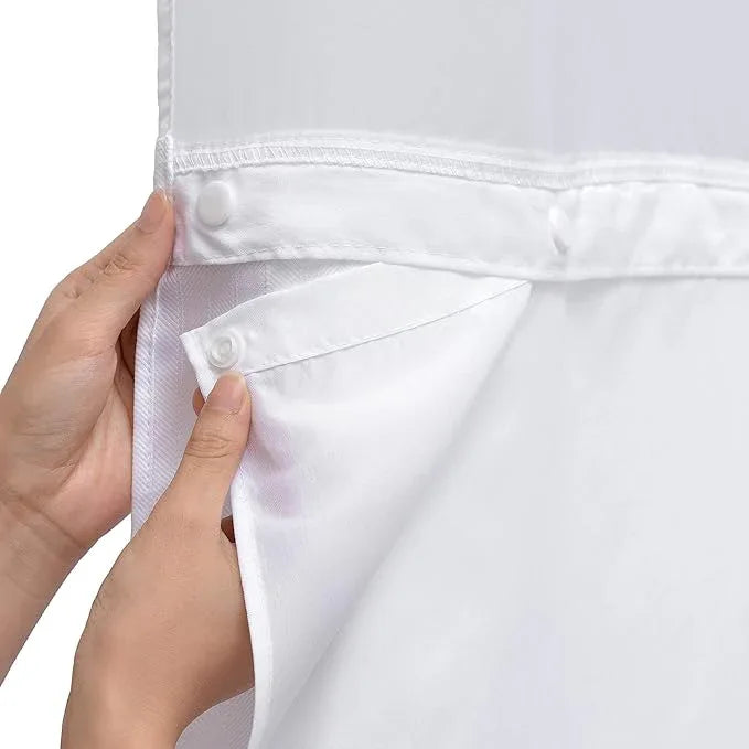 Conbo Mio 3 Pack Hotel Fabric Snap in Shower Curtain Liner Replacement Removable Water Repellent Liner for Bathroom Shower Curtain Liner 70W X 64H - ModernBath