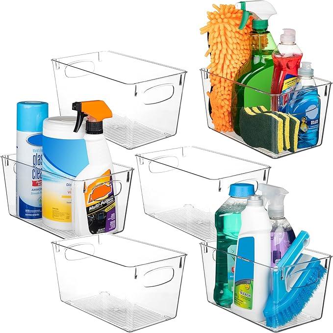 ClearSpace Clear Plastic Storage Bins – Perfect Kitchen Organization and Storage or Pantry Storage – Fridge Organizer, Pantry Organization and Clear Storage Bins, Cabinet Organizers - ModernBath