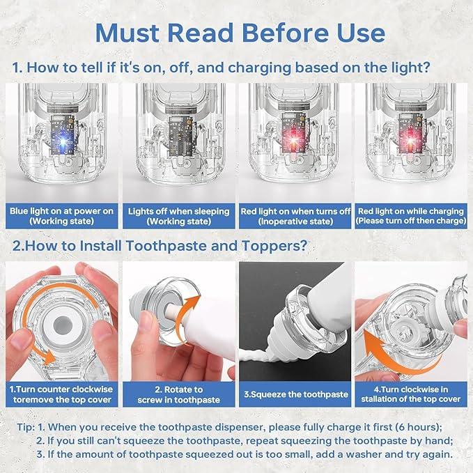 Automatic Toothpaste Dispenser Wall Mounted - Hands-Free Toothpaste Squeezer with 3 Speed Settings, 2 Toothbrush Holders & Strong Adhesive - Smart Bathroom Organizer for Kids and Adults - ModernBath