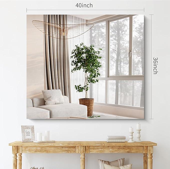 CILIBER Frameless Mirror, 36x40 inch Bathroom Mirrors for Over Sink, Large Frameless Wall Mirror, Upgraded Shatterproof Vanity Mirror with Polished Edge for Bathroom,Bedroom,Living Room and Entryway - ModernBath