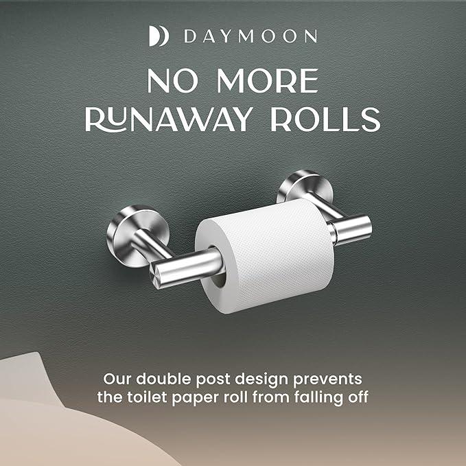 Day Moon™ Polished Chrome Toilet Paper Holder - Chrome Toilet Paper Holder Wall Mount - ModernBath