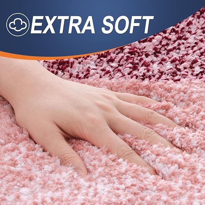 OLANLY Bathroom Runner Rugs 59x24, Extra Soft Absorbent Microfiber Bath Rugs, Rubber Backing, Quick Dry, Machine Washable Bath Mats for Bathroom Floor, Tub and Shower, Home Decor Accessories, Red - ModernBath