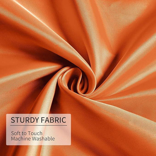 Gibelle Extra Long Shower Curtain Liner 72 x 84 Inches, Orange Shower Curtain Liner, Washable Waterproof Fabric Bathroom Shower Curtain - ModernBath