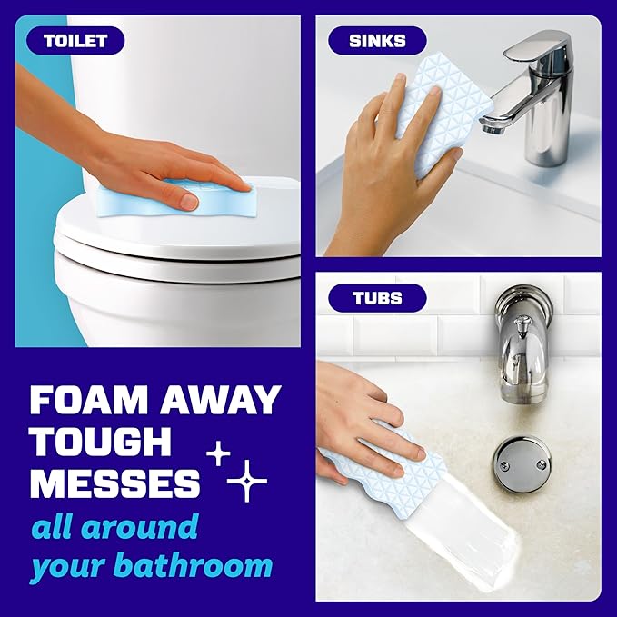 Mr. Clean Magic Eraser Foaming Sponge, All Purpose Cleaner, Dawn Cleaning Power, Wall, Sneaker, Oven Cleaner, Kitchen, Bathroom, Shower Cleaning Supplies, Scrubber, Ultra Foamy, 7ct