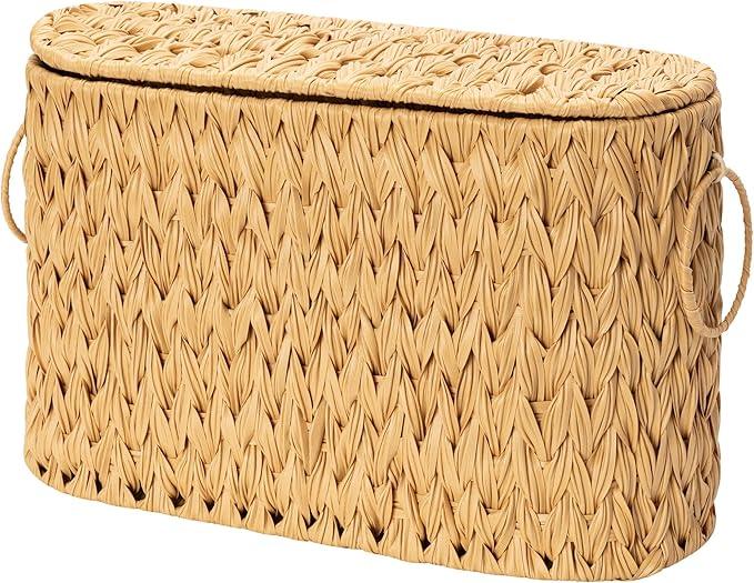 GRANNY SAYS Toilet Paper Storage Basket with Handle, Decorative Toilet Paper Holder, Waterproof Bathroom Organizers and Storage, Wicker Basket for Bathroom Storage - ModernBath