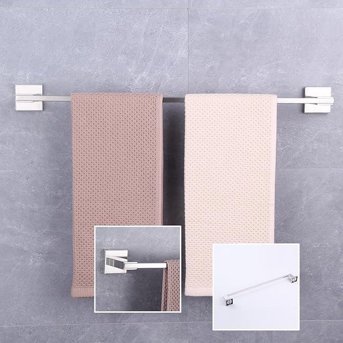 GERZWY 24 Inch Towel Bar Bathroom Wall Mounted Towel Rail, Stainless Steel Hand Towel Holder Brushed Finish JG1901A60-LS - ModernBath
