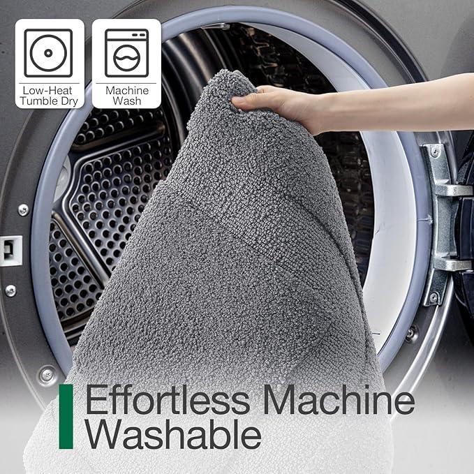 LUMI Extra Large Ultra Soft Bathroom Rugs Non Slip with Rubber Backing, Absorbent Washable Bath Mat Quick Dry, Upgraded Premium Microfiber Plush Carpet for Bathtub and Shower Floor, Dark Grey, 24x60 - ModernBath