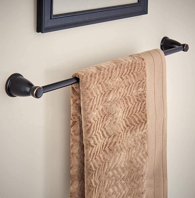 Franklin Brass Kinla 5-Piece Bathroom Set Oil-Rubbed Bronze 18', 24' Towel Bar Racks, Toilet Paper Holder, Ring, Hook KIN5PC-ORB - ModernBath