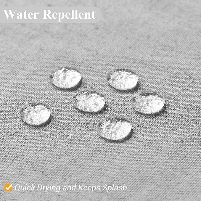 Naturoom Light Grey Linen Shower Curtain, Cloth Textured Fabric Shower Curtain Set with Hooks, Simple Elegant Modern Farmhouse Country Ultra Thick Bath Curtains for Bathroom,Water Repellent,72x96 - ModernBath