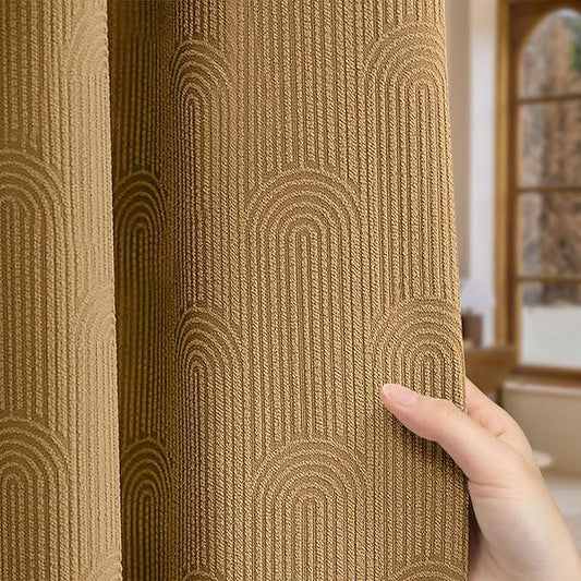 NDDYCU Brown Boho Shower Curtain,Mid Century Neutral Terracotta Mustard Fall Shower Curtain 48" W X 72" L - ModernBath