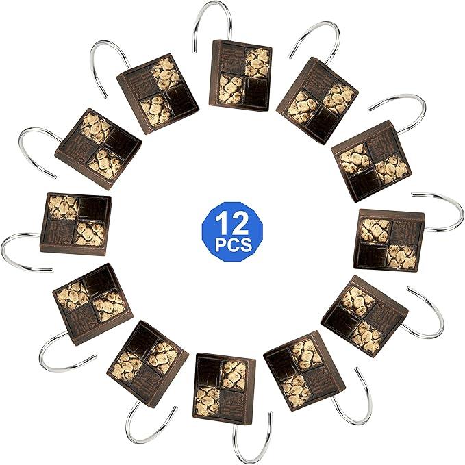Zahari Home 13pc Zambia Animal Shower Curtain Set & Hooks - Classic Fabric Shower Curtain - Unique Western Country Design - ModernBath
