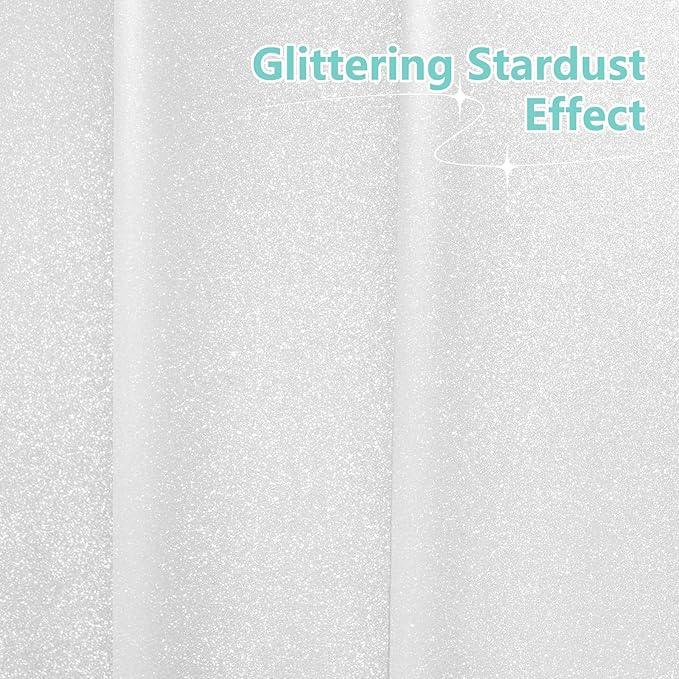 Seenus Dreamy Pink Glitter PEVA Shower Curtain Extra Long 78 Length, Waterproof Plastic Sparkle Shower Curtain Liner with 3 Large Magnets, 72x78 Inch Shimmery Rose Pink Bathroom Shower Curtain - ModernBath