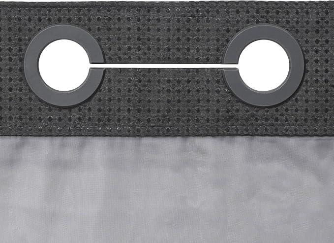 River Dream Heavyweight No Hooks Required Dotted Waffle Weave Shower Curtain with Snap in Liner - 71W x 74H,Hotel Grade,Spa Like Bath Curtain,Graphite Grey - ModernBath