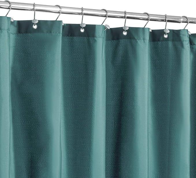 N&Y HOME Fabric Shower Curtain or Liner with Magnets- Hotel Quality, Machine Washable, Water Repellent - Teal, 72x72 - ModernBath