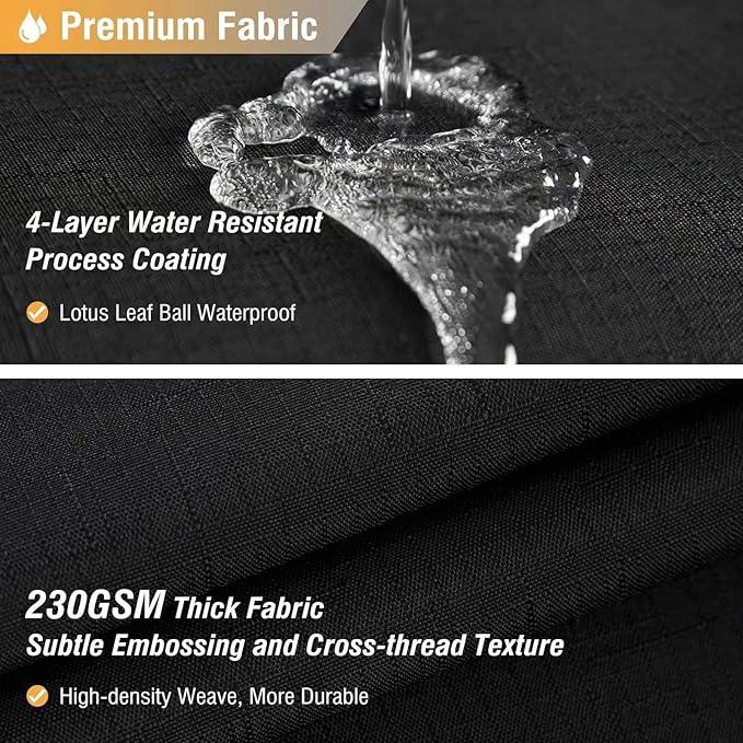 BTTN 84 Inch Wide Shower Curtain - W84xH72 Linen Textured Heavy Duty Fabric Cloth Shower Curtain Set with 14 Plastic Hooks, Large Hotel Simple Waterproof Polyester Bath Curtains for Bathroom - Black - ModernBath