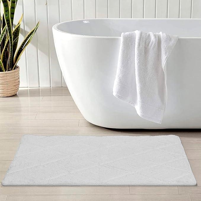 C23 Luxury Bathroom Rugs, Bath Mat - 20"x32" | 2200 GSM Tufted Cotton Bathroom Mat | Ultra-Absorbent Quick Dry, Heavyweight Non-Slip Bathmat | Thick Soft Plush Machine Washable Bath Rug - ModernBath