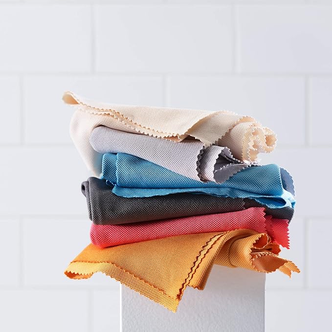 E-Cloth Glass & Polishing Cloths, Premium Microfiber Glass Cleaner, Great for Windows, Glass and Mirrors, Washable and Reusable, 100 Wash Guarantee, Alaskan Blue, 8 Pack