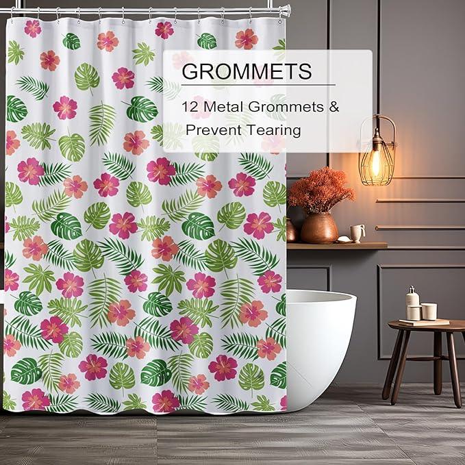 TIKABC Shower Curtain Liner, 4G PEVA Shower Liner, Plastic Waterproof Shower Curtains, 72x72 inch with Grommet Holes 3 Magnetic Weights - ModernBath