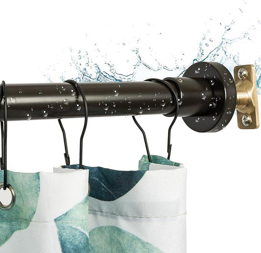 Artiwell Heavy Duty Shower Rod, Adjustable Shower Curtain Rod, Expandable 47-84 Inch, Permanent Mount Shower Rod, Never Rust Stainless Steel For Window Curtain and Closet, Oil Rubbed Bronze - ModernBath