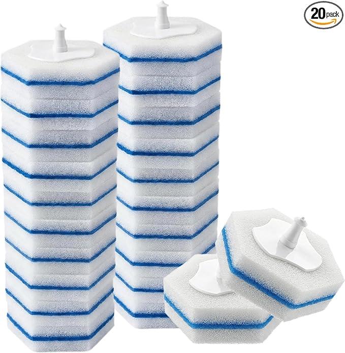 Disposable Toilet Wand Refill Compatible with Clorox Toilet Wand, Deep Cleaning Disposable Heads with Push-Button Release (20 Count, Pack of 1) - ModernBath