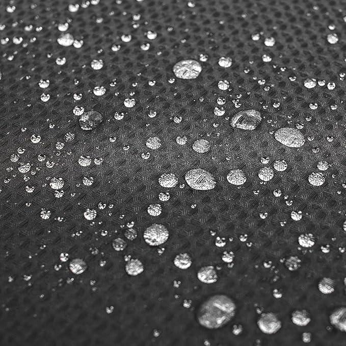 River Dream Heavyweight No Hooks Required Dotted Waffle Weave Shower Curtain with Snap in Liner -Extra Long 71W x 86H,Hotel Grade,Spa Like Bath Curtain,Graphite Grey - ModernBath