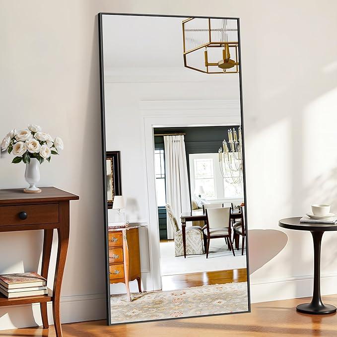 KOCUUY Black Bathroom Mirrors for Wall, 72x36 Large Rectangle Mirrors for Bathroom Sink, Oversized Wall Mirror Black Metal Framed Decor for Living Room, Farmhouse, Entryway, Hang Horizontal/Vertical - ModernBath