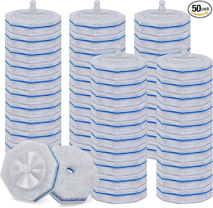 50 Pcs Toilet Bowl Wand Refills for Clorox, Upgraded Octagon Disposable Replacement Heads Compatible with Clorox Toilet Wand for Bathroom Cleaning - ModernBath