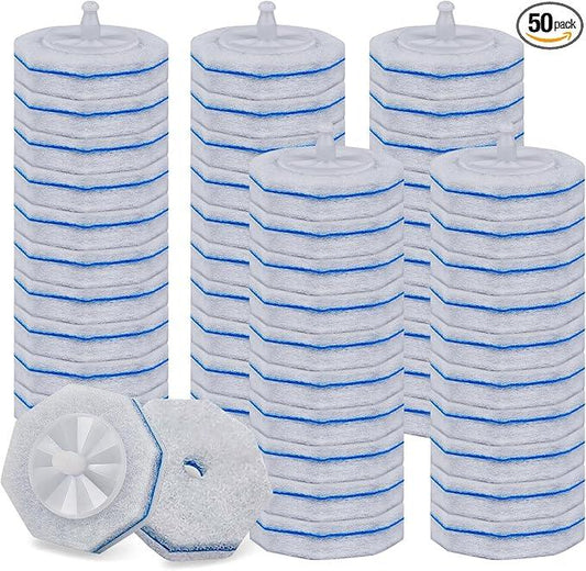 50 Pcs Toilet Bowl Wand Refills for Clorox, Upgraded Octagon Disposable Replacement Heads Compatible with Clorox Toilet Wand for Bathroom Cleaning - ModernBath