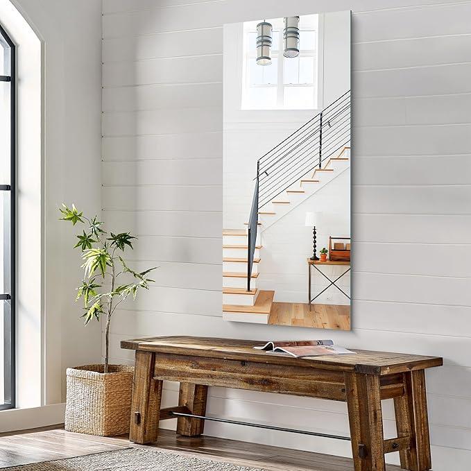KOCUUY Frameless Mirror, 20"x48" Bathroom Mirror for Over Sink, Upgraded Shatterproof, Large Rectangle Unframed Mirror for Wall, Bathroom, Bedroom, Living Room, Entryway, Hang Horizontal/Vertical - ModernBath