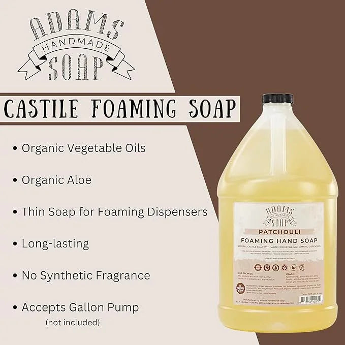 Adams Handmade Soap Liquid Foaming Soap 1 Gal - Patchouli (Pack of 4) - ModernBath