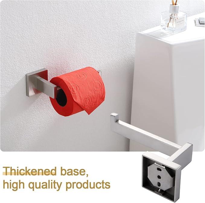 KOKOSIRI Bath Towel Bars Bathroom 3-Tiers Ladder Toilet Paper Holder Toilet Roll Holder Brushed Nickel B5006BR-L24+B2003BR - ModernBath