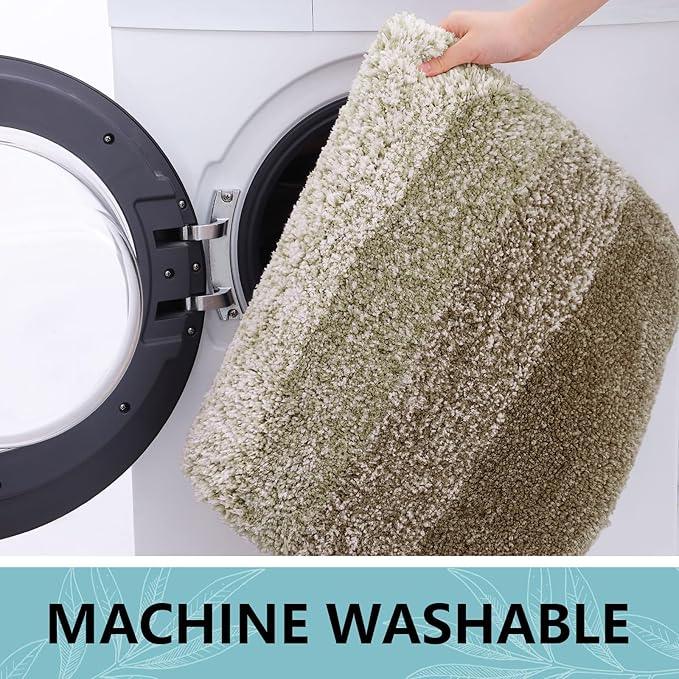 Arotive Microfiber Bathroom Rugs, Shaggy Soft and Absorbent Bath Rug, Non-Slip, Thick Plush Machine Washable Dry Bath Mats for Bathroom, Tub and Shower, 59x24, Coffee, Rectangular - ModernBath