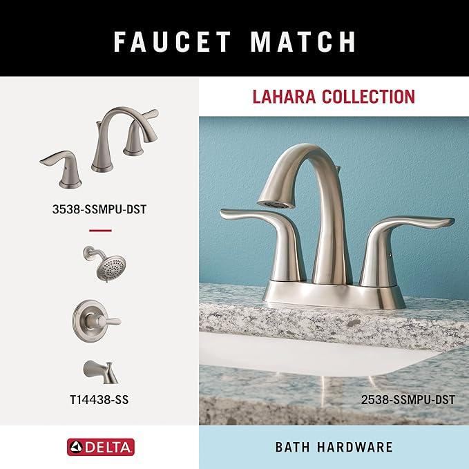 Delta Lahara (1-Pack) Hand Towel Holder Brilliance Stainless Steel Towel Racks for Bathroom Wall Round Towel Ring Holder for Bath Towel Hanger for Kitchen, Bathroom Accessories 73846-SS - ModernBath