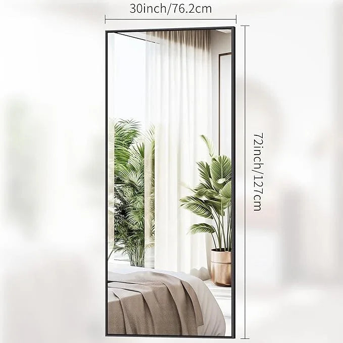 DESBING Black Bathroom Mirror for Wall, 72x30 Inch Rectangle Mirrors with Metal Frame, Modern Vanity Wall Mirror Decor for Entryway Hangs, Bathroom Living Room Horizontal or Vertical - ModernBath